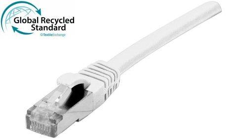 RJ45 Patchkabel Cat. 6, F/UTP, GRS-zertifiziert, weiß, 0,3 m