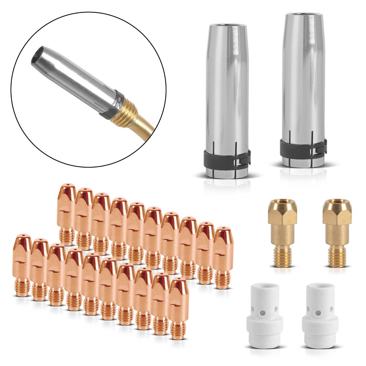 STAHLWERK MIG MAG Verschleißteile Set 26tlg AK36 MB36 Schweißbrennerzubehör