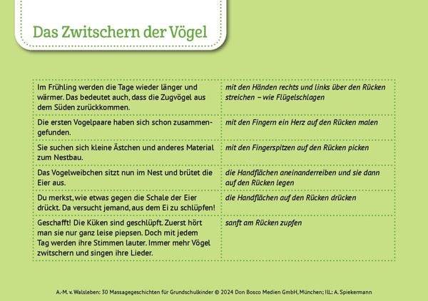 30 Massagegeschichten für Grundschulkinder
