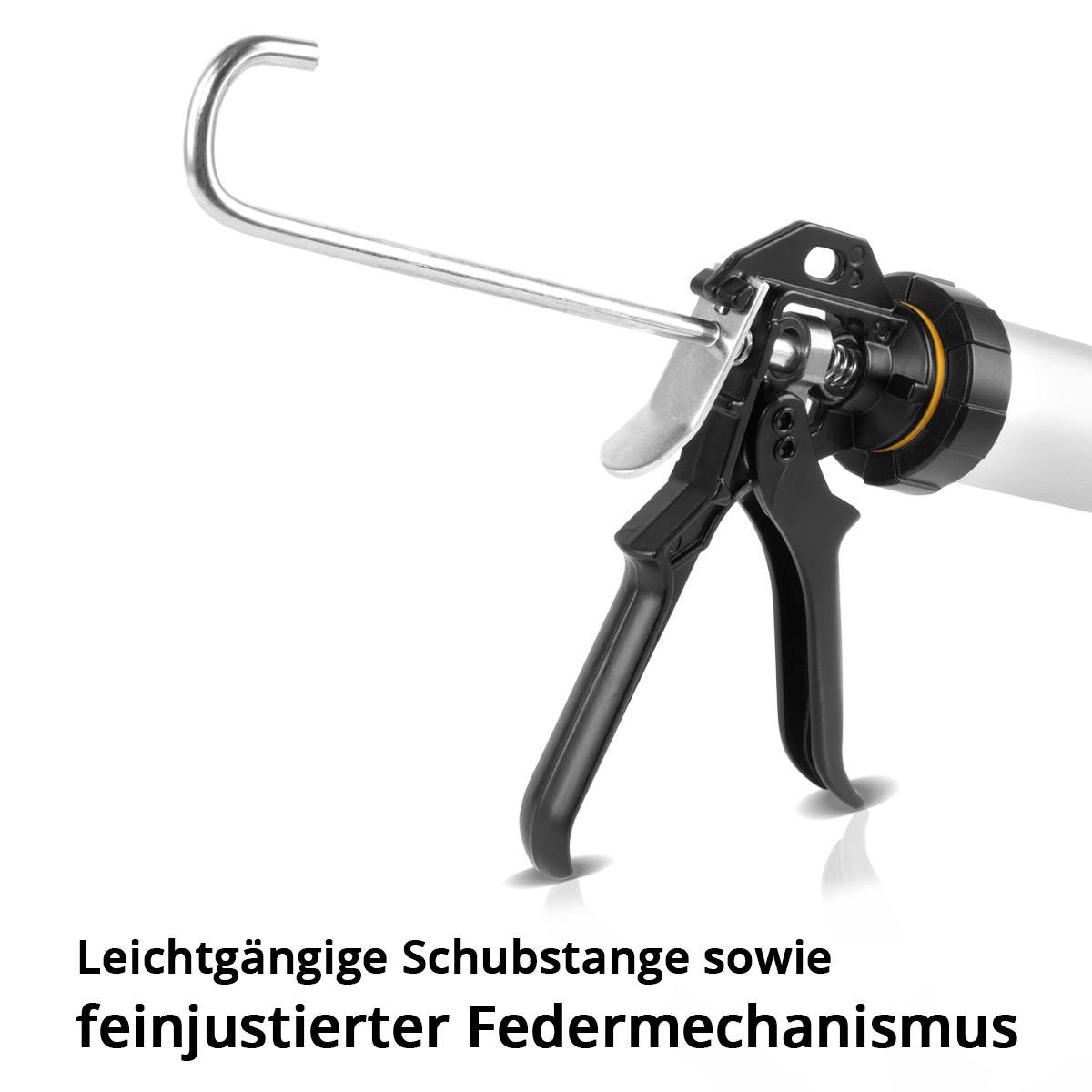 STAHLWERK Silikon-Pistole SP-600 ST mit Silikon-Spachtel 600 ml