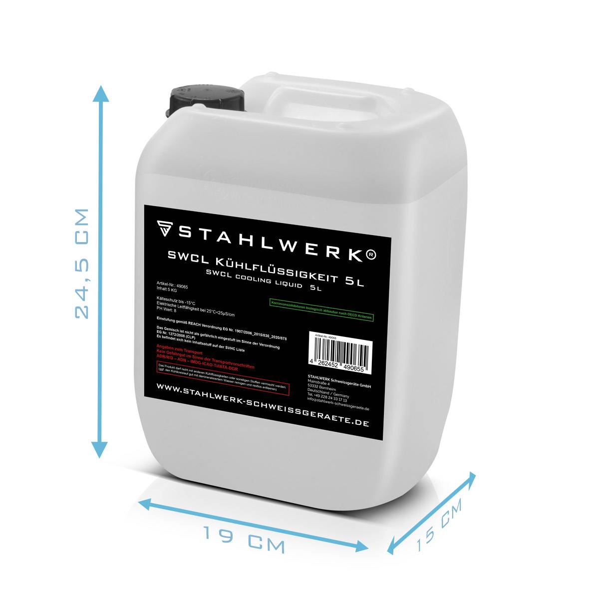 STAHLWERK SWCL Kühlflüssigkeit 5 l Kanister 25 µS/cm bis -15°C Kühlmittel
