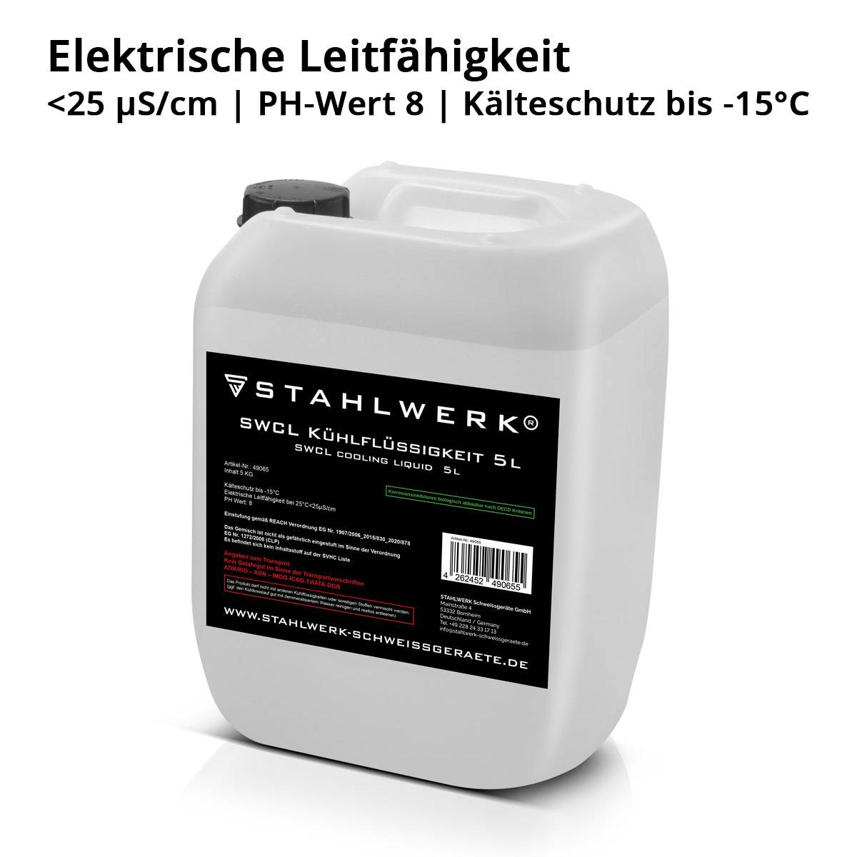 STAHLWERK SWCL Kühlflüssigkeit 5 l Kanister 25 µS/cm bis -15°C Kühlmittel