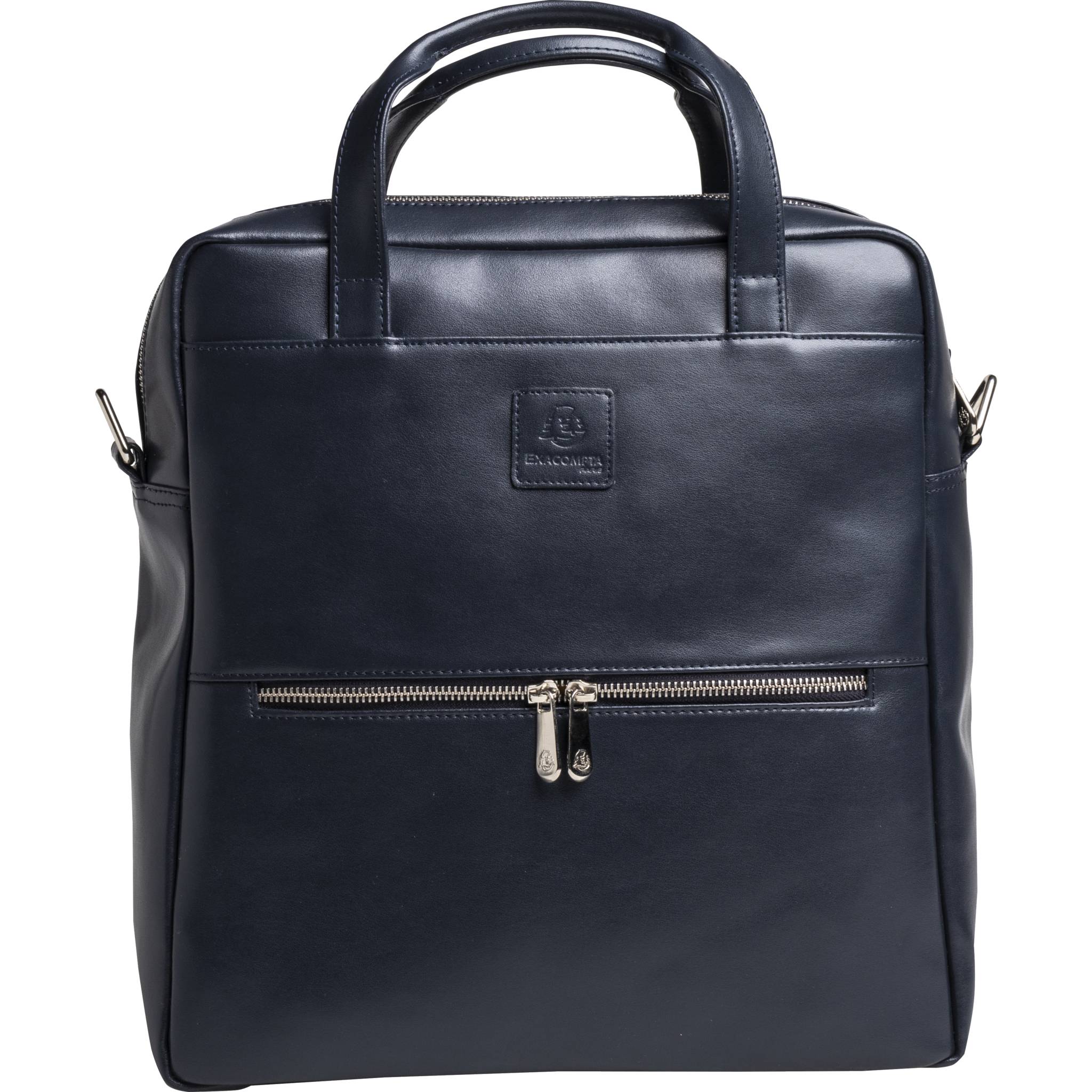 Exacompta Laptoprucksack Lady Exactive, Leder, 33x35x16 cm - Marineblau - 17237E