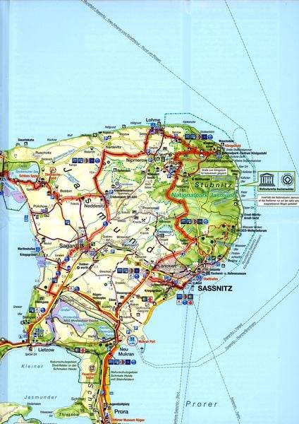 Fahrradkarte Rügen & Hiddensee