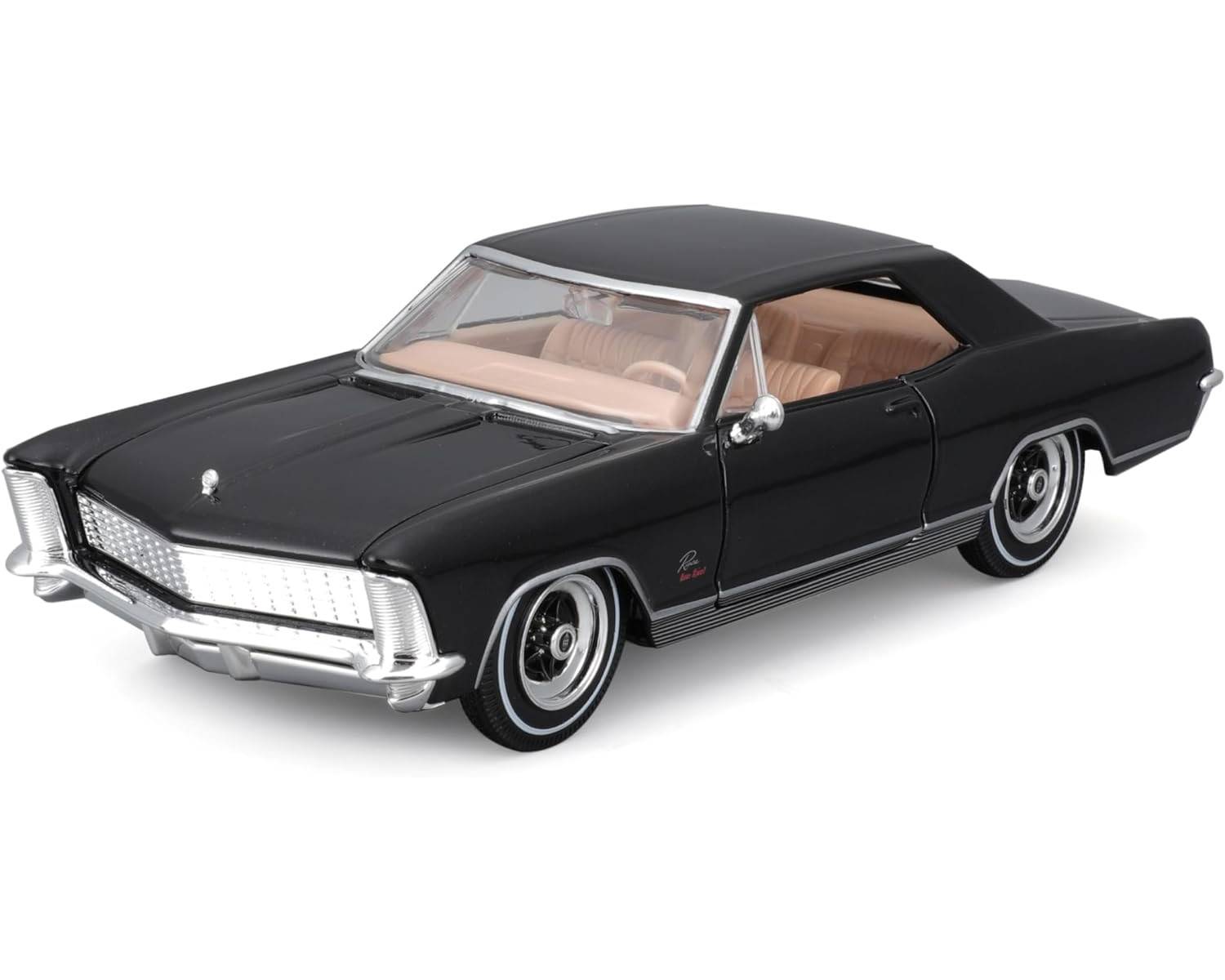 Maisto 31214 - Modellauto - Buick Riviera (schwarz, Maßstab 1:24) Modell Auto Spielzeugauto