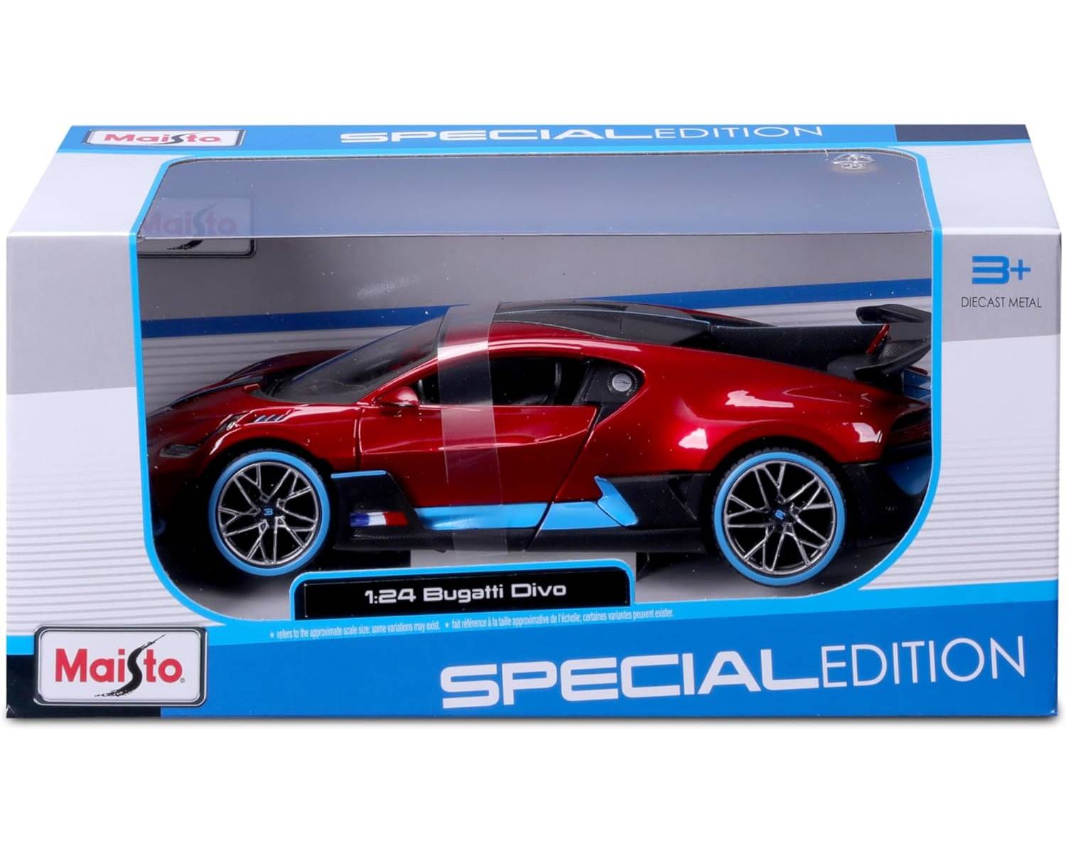 Maisto 31526 - Modellauto - Bugatti Divo (rot, Maßstab 1:24) Modell Auto Spielzeugauto