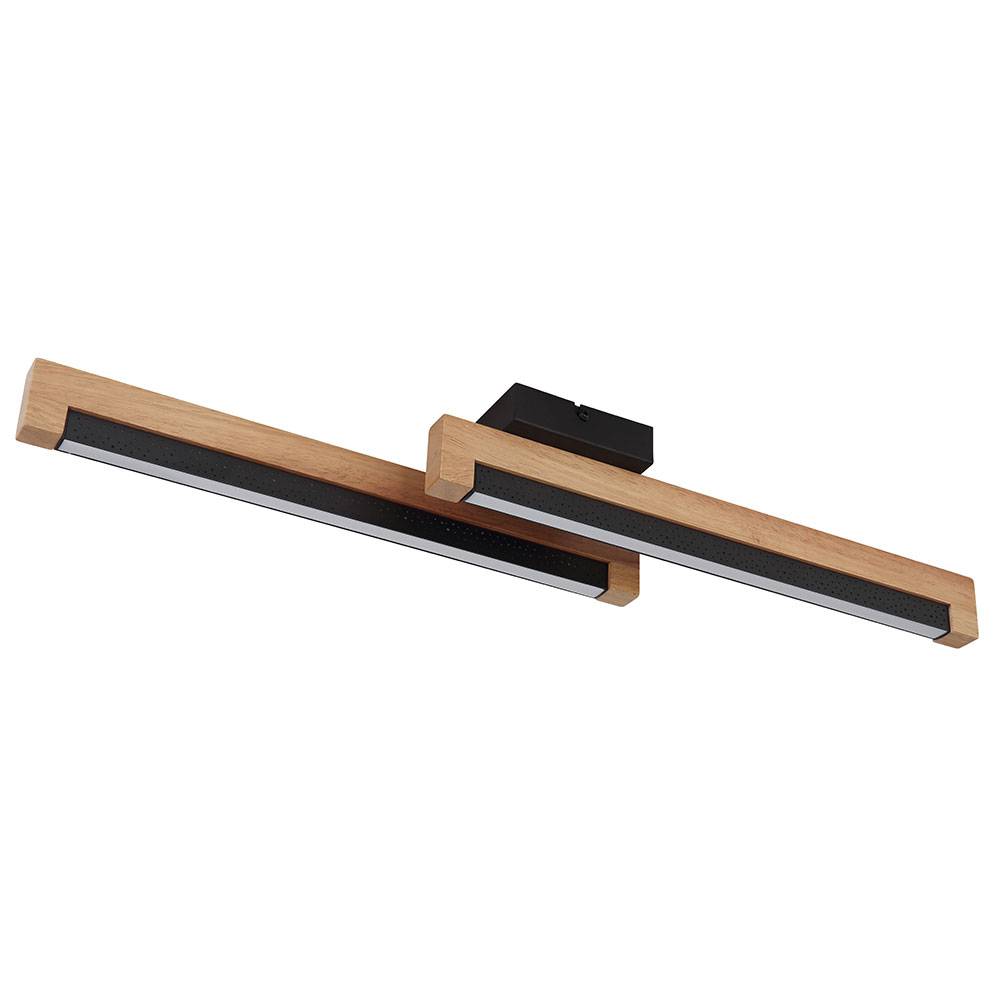 Deckenleuchte Deckenlampe Holzlampe Esszimmerleuchte Wohnzimmerlampe Schlafzimmerleuchte, Metall Holz Alu Kunststoff schwarz braun, Sterneneffekt