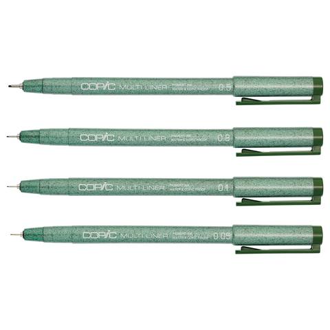 Copic Multiliner olive 4St sort.