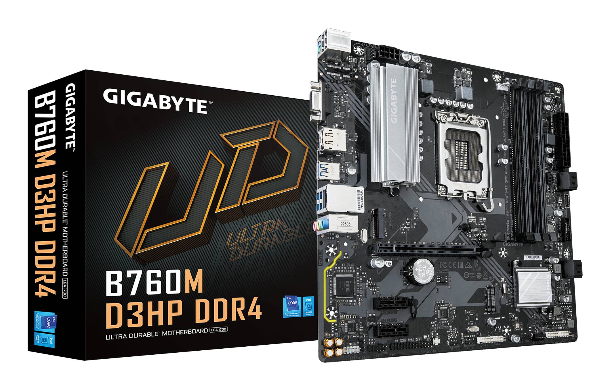 Gigabyte B760M D3Hp DDR4 - Motherboard - micro ATX - LGA1700-Sockel - B760 Chipsatz - USB-C 3.2 Gen 1, USB 3.2 Gen 1 - Gigabit LAN - Onboard-Grafik