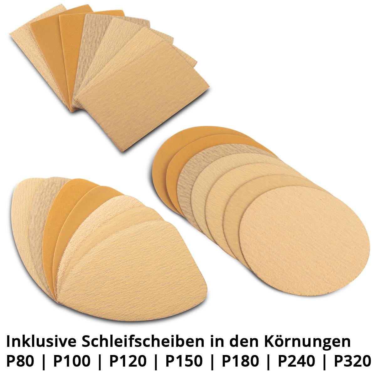 STAHLWERK Handschleifblock 3er Set aus PU-Schaumstoff mit Klett-Schleifmittel