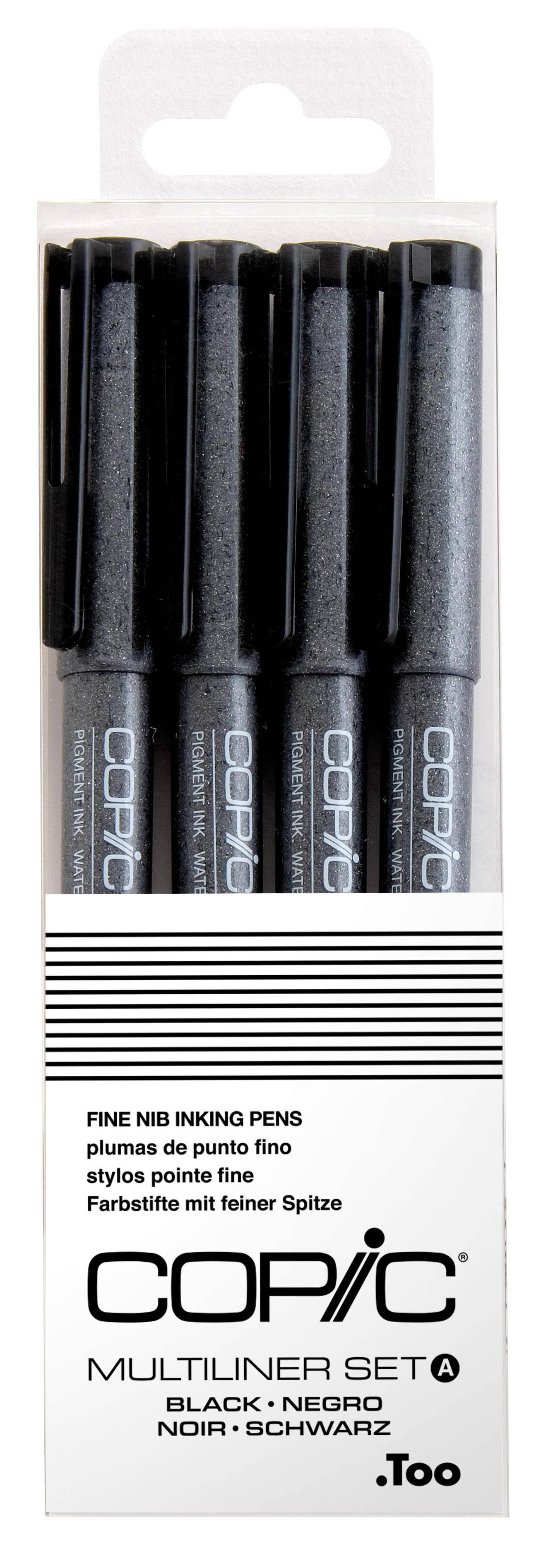 Copic MULTI LINER Set schwarz 4 StÃ¼ck