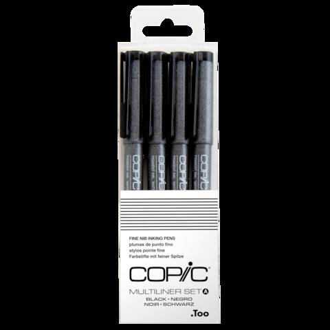 Copic MULTI LINER Set schwarz 4 StÃ¼ck