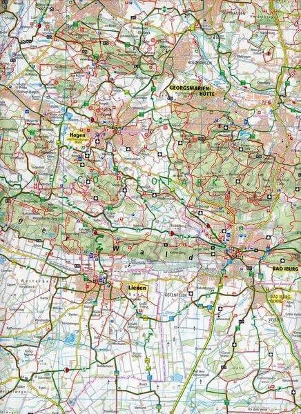 Bad Iburg - Bad Laer - Bad Rothenfelde - Bad Essen, Sassenberg - Warendorf 1:50 000