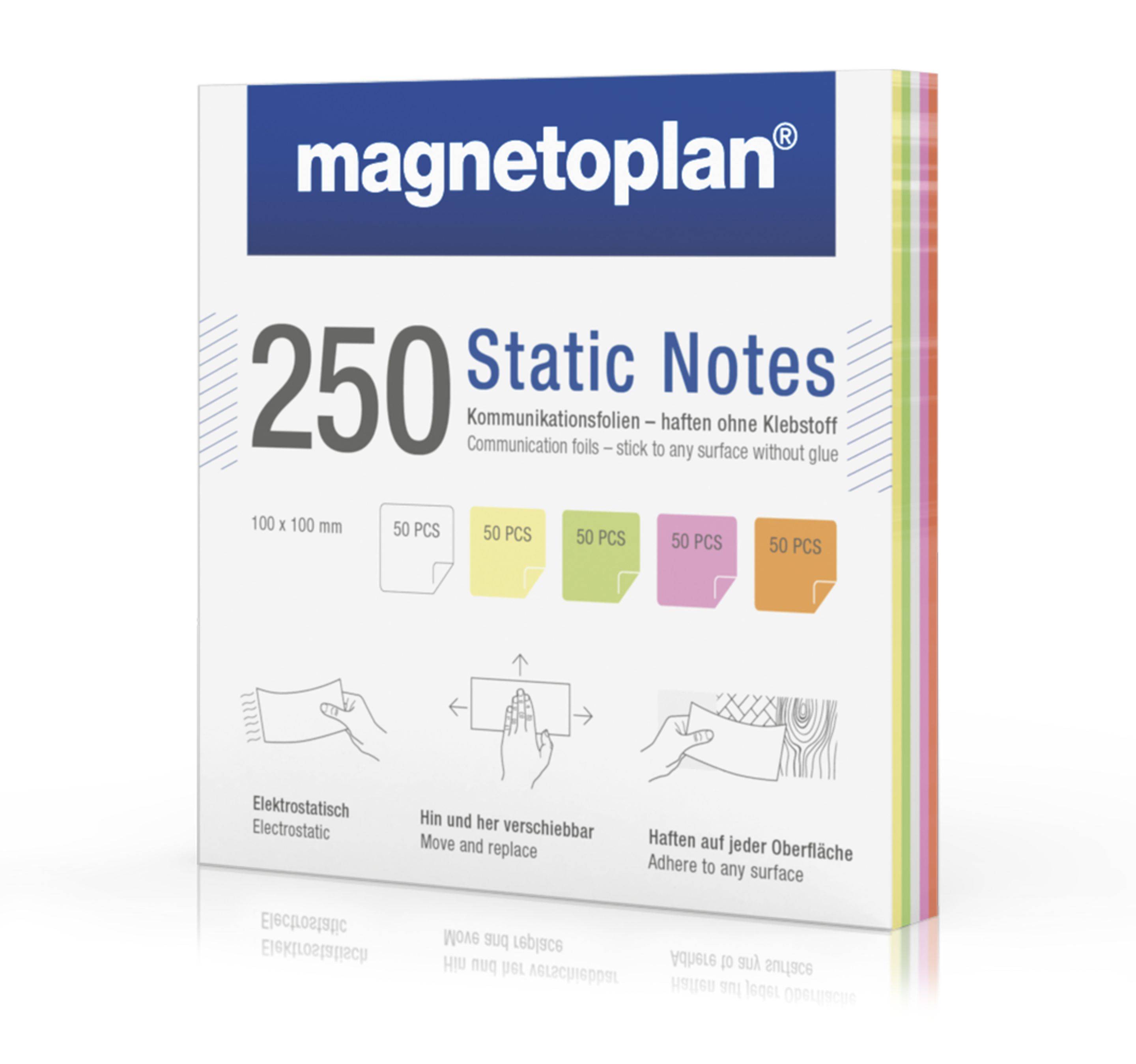 magnetoplan Static Notes 100 Stk., sortiert