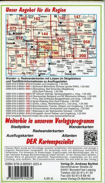 Wander- und Radwanderkarte Sächsisch-Böhmische Schweiz 1 : 30 000