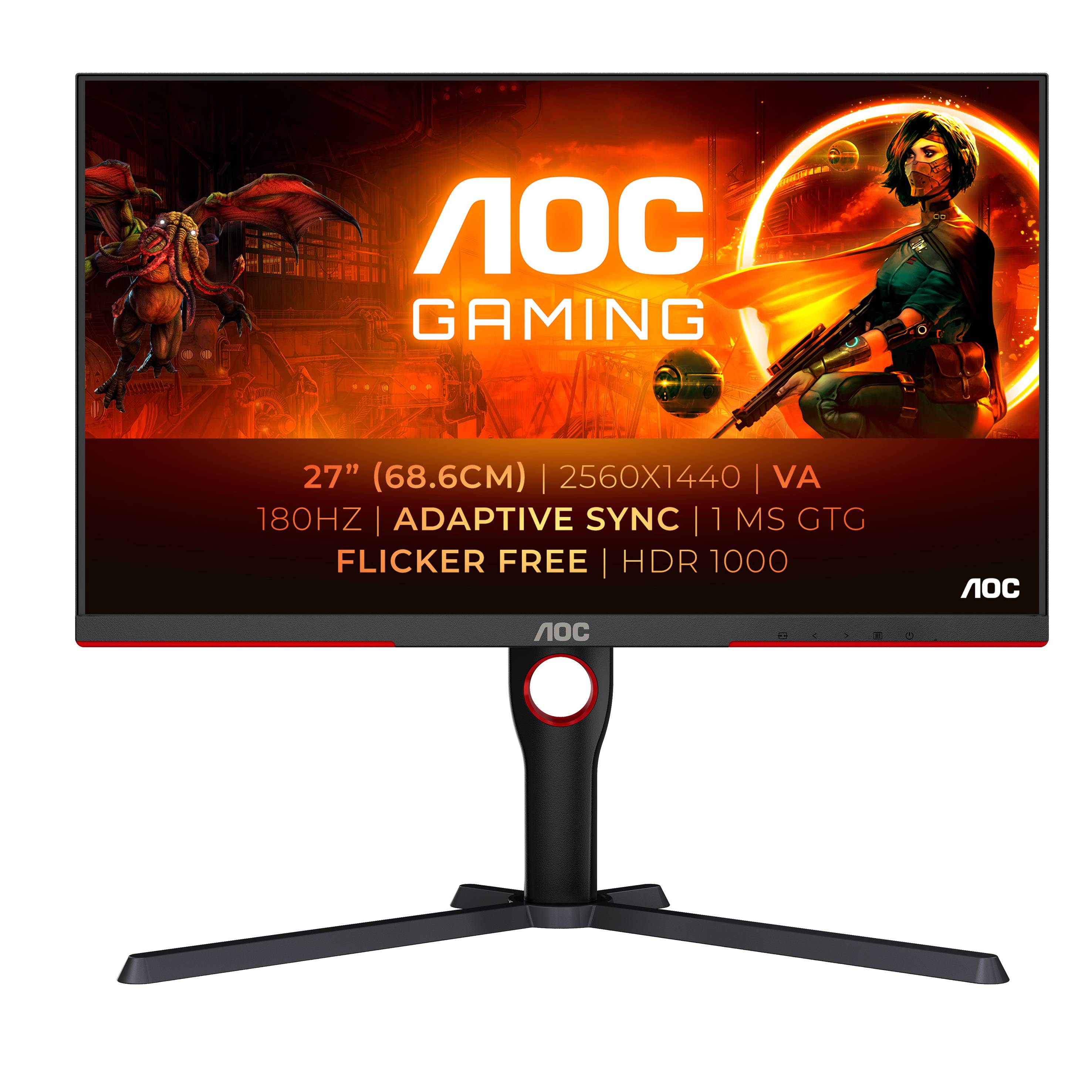AOC Gaming Q27G3XMN/BK - LED-Monitor - Gaming - 68.58 cm (27") - 2560 x 1440 QHD