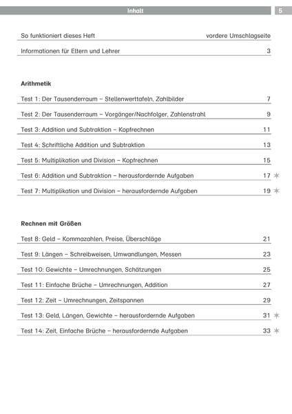 Mathe-Tests 3. Klasse