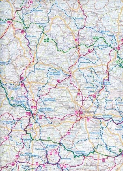 Fernwanderwege Deutschland, Weitwanderkarte 1:800.000, freytag & berndt