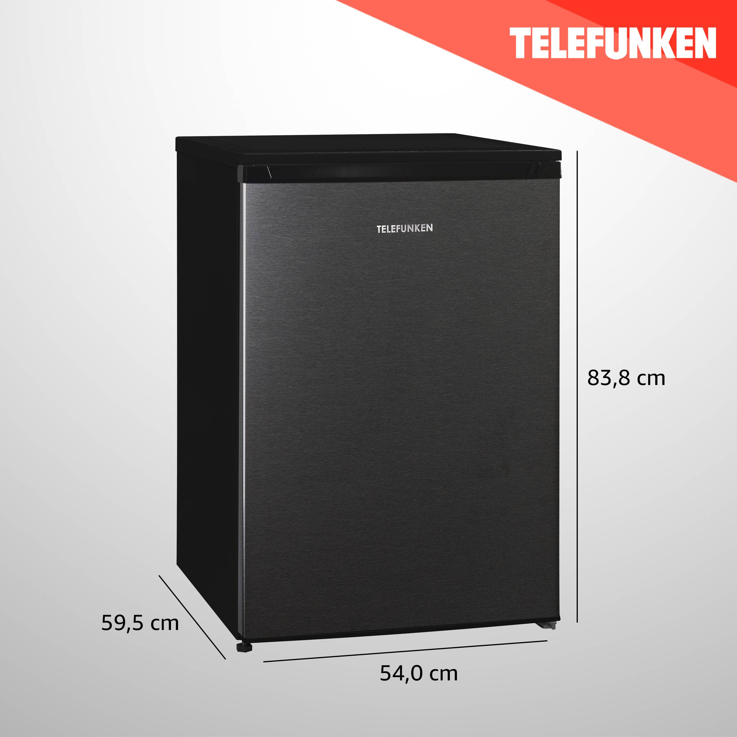 TELEFUNKEN C-135-100 Kühlschrank ohne Gefrierfach | Freistehend | 135 Liter | Kühlschrank klein | LED-Beleuchtung