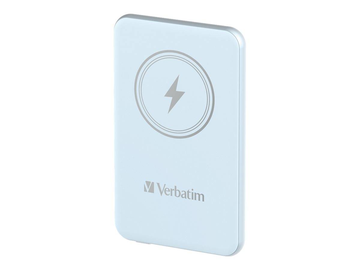 Verbatim Charge 'n' Go - Induktive Power Bank - Magnethalterung - Li-Pol - 5000 mAh - 20 Watt - 2.4 A - Apple 2.4A, Appl