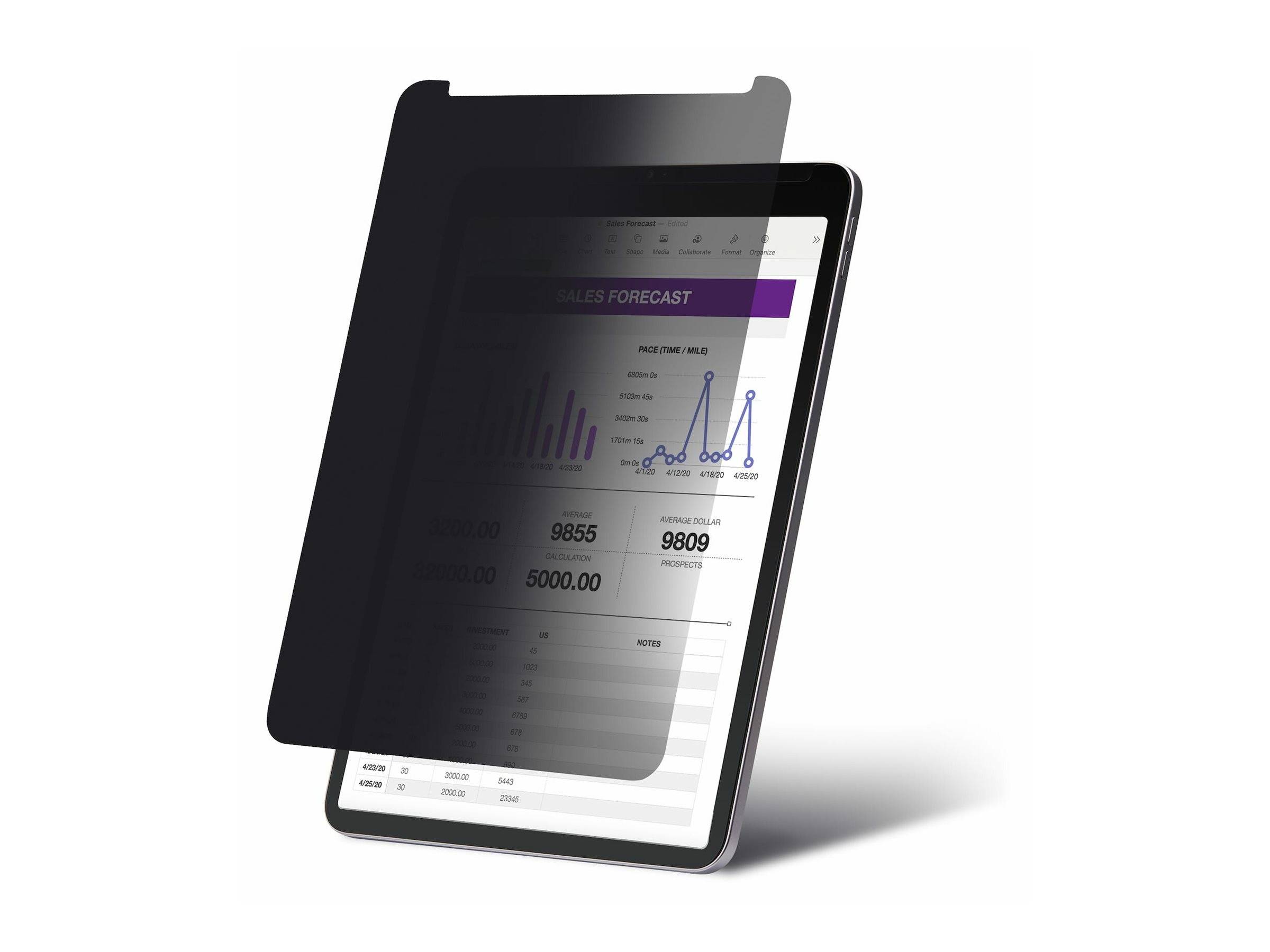 StarTech.com 4-Way Privacy Screen For 12.9-inch iPad Pro - Bildschirmschutz für Tablet - für Hoch- und Querformat, mit Touch-Funktion, +/-30° Blick
