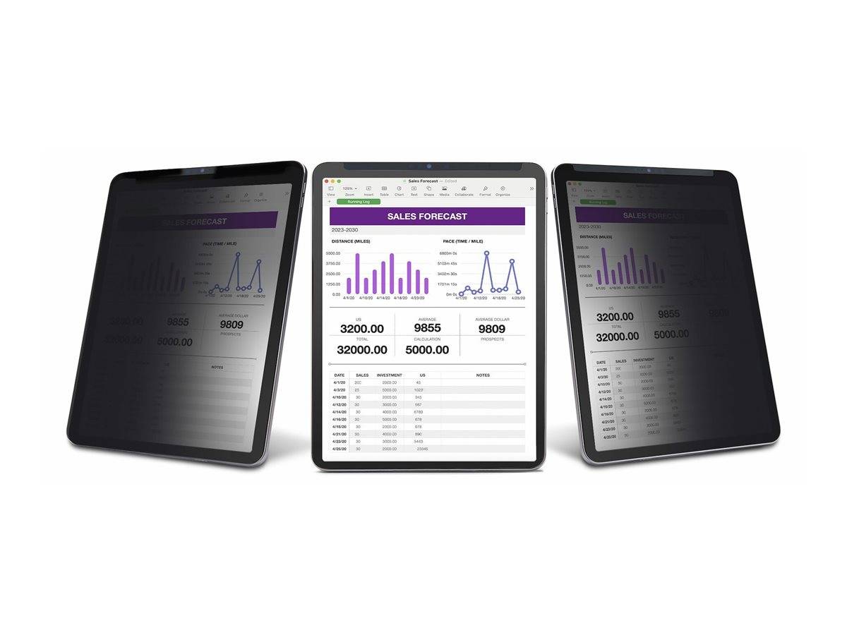StarTech.com 4-Way Privacy Screen For 12.9-inch iPad Pro - Bildschirmschutz für Tablet - für Hoch- und Querformat, mit Touch-Funktion, +/-30° Blick