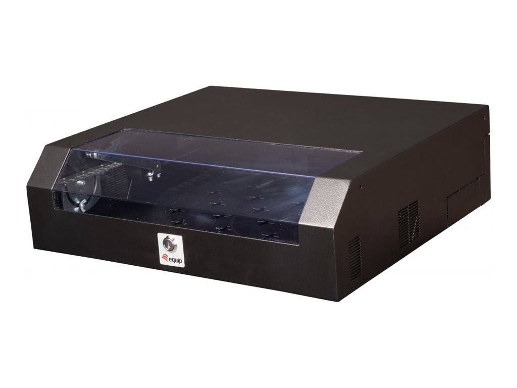 Equip Slim Flex - Schrank Netzwerkschrank - 500x475 mm, with steel front door, assembled - geeignet für Wandmontage - Schwarz, RAL 9005 - 5U - 48.3
