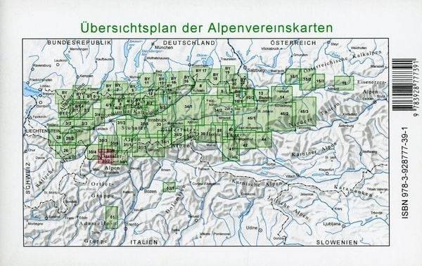 DAV Alpenvereinskarte 30/2 Ötztaler Alpen Weißkugel 1 : 25 000