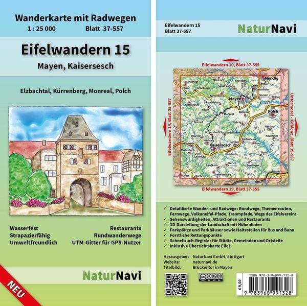 Eifelwandern 15 - Mayen, Kaisersesch 1 : 25 000