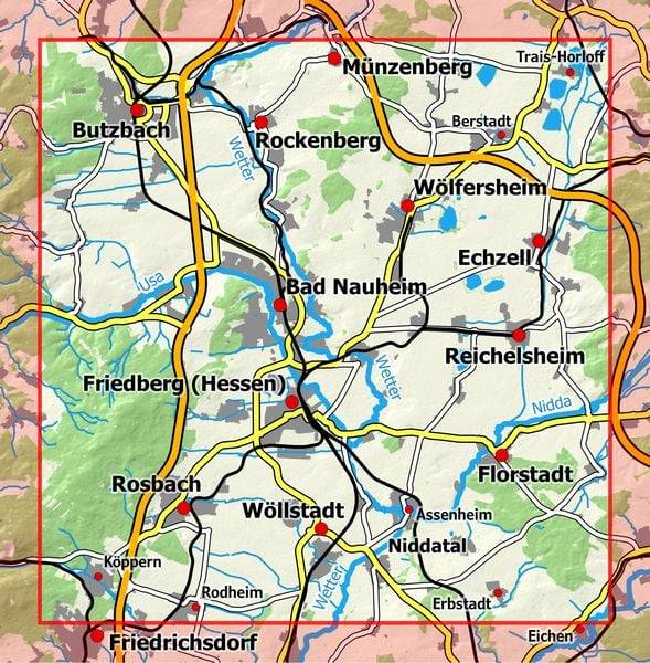 Bad Nauheim - Wetterau Nord 1 : 25 000