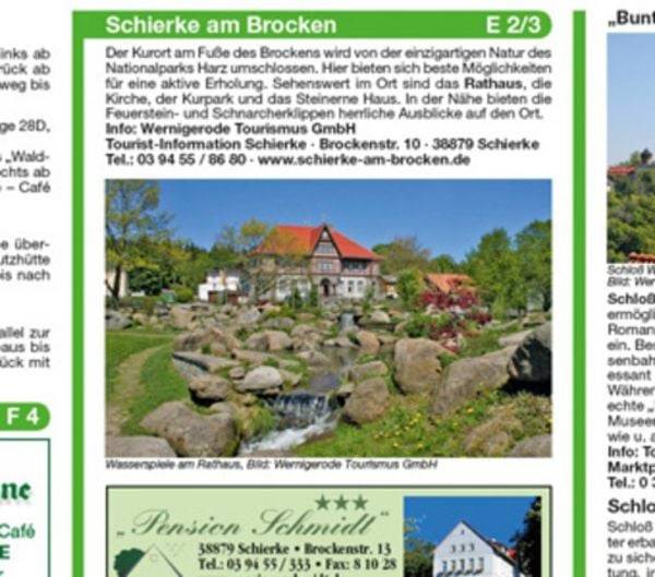 Wanderkarte Wernigerode - Elbingerode - Ilsenburg - Schierke am Brocken 1 : 25 000