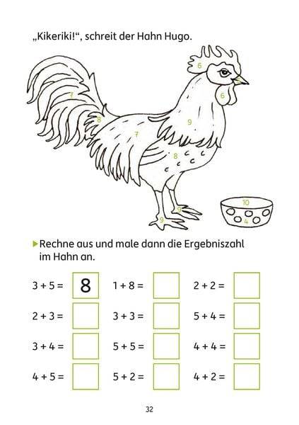 Mathe 1. Klasse Übungsheft - Mathe auf dem Bauernhof