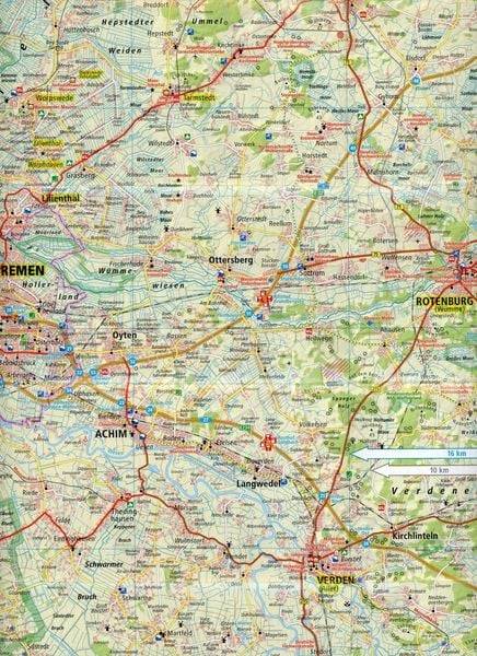 Ferienland zwischen Elbe und Weser 1:160 000