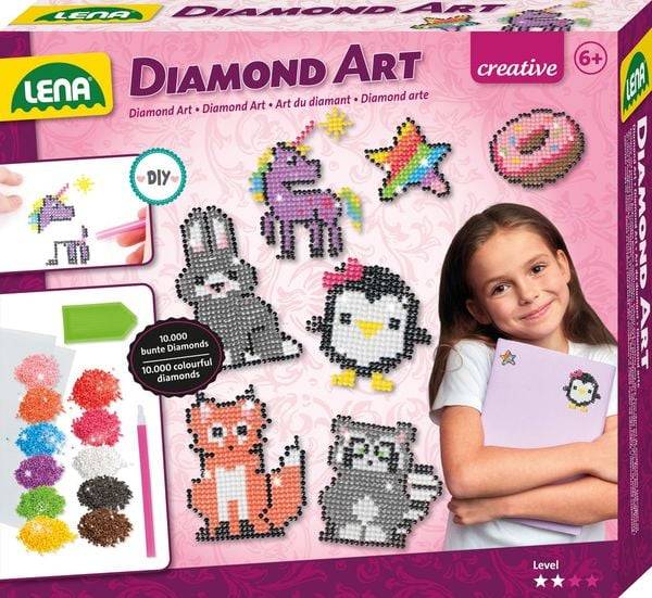 LENA® 42646 - creative, Diamond Art, DIY Sticker-Bastelset, Kreativset