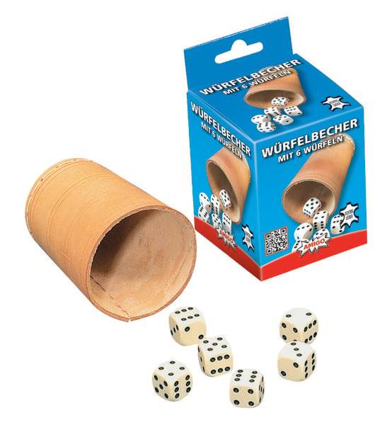 Amigo Spiele - Würfelbecher 8.4cm, 6 Würfel