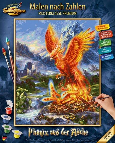 Schipper 609130870 - Malen nach Zahlen, Phönix aus der Asche, 40 x 50 cm