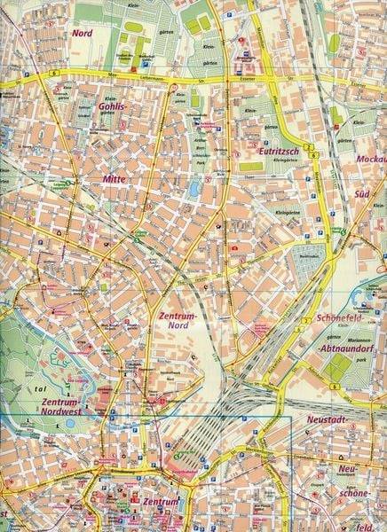 Leipzig. Stadtplan 1:16 000