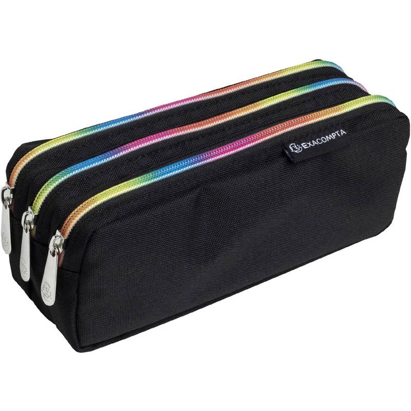 EXACOMPTA Schlamper-Etui Rainbow, Polyester, 3 Fächer