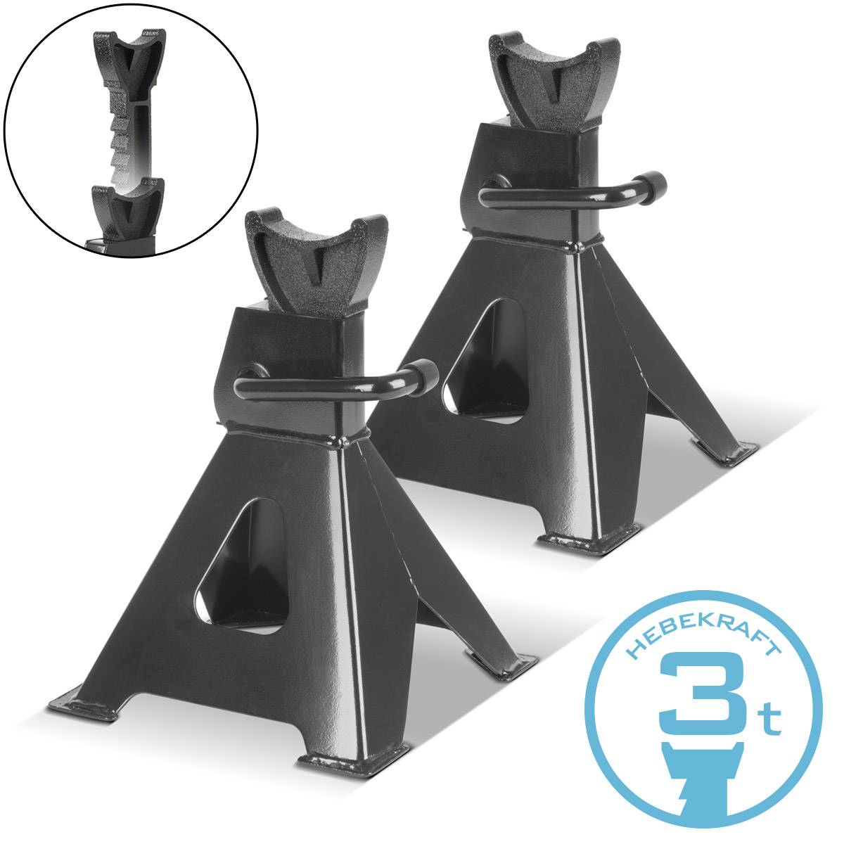 STAHLWERK Unterstellbock JS-3 ST 2er Set mit 3 t Tragkraft 275 – 415 mm