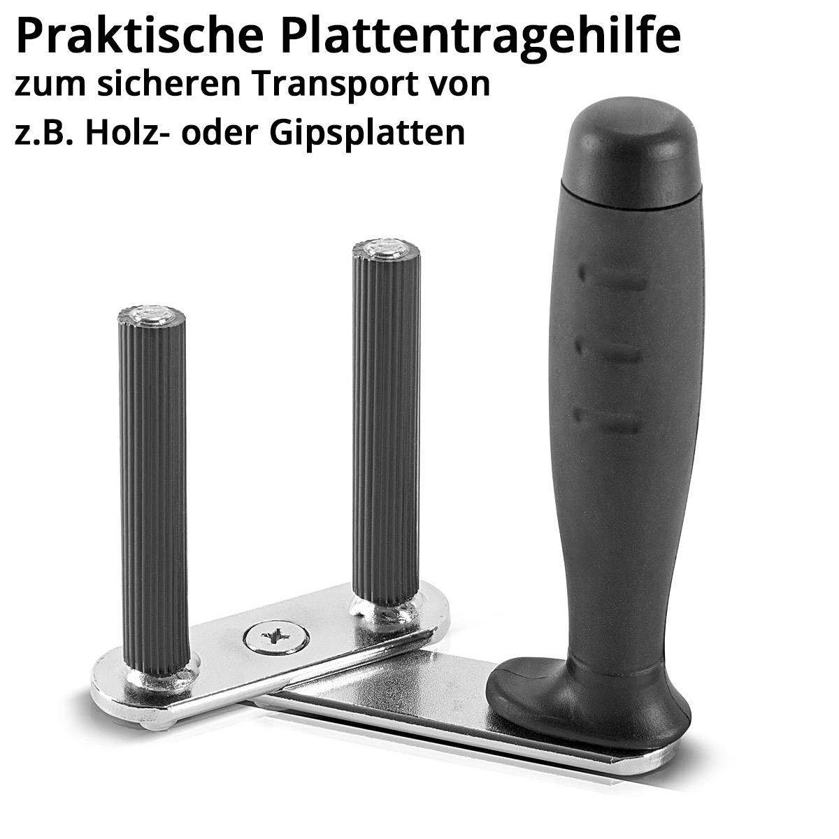 STAHLWERK Plattentragehilfe 2er Set mit rutschfestem Tragegriff