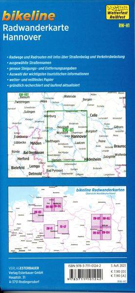 Radwanderkarte Hannover RW-H1