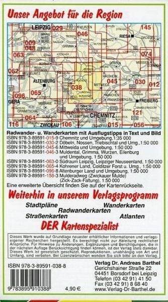 Rochlitzer Muldental und Umgebung 1 : 35 000. Wanderkarte LZ bis 2028