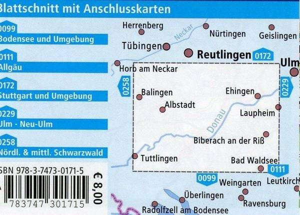 Schwäbische Alb und Oberschwaben, Sigmaringen - Biberach an der Riß, Albstadt 1:100 000