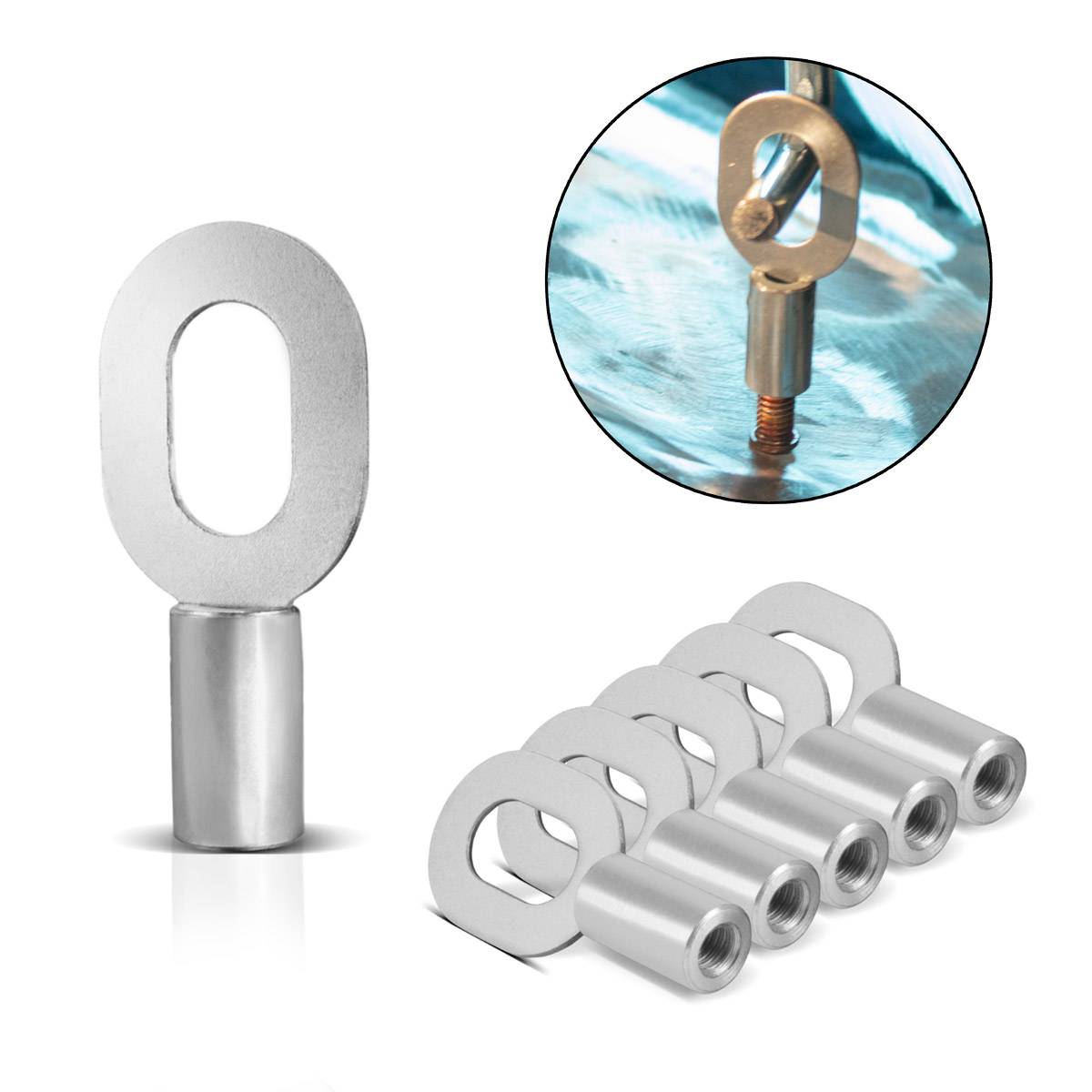 STAHLWERK Anschweißösen M6 20er Set Ausbeulspotter Smart Repair Spotter Zubehör