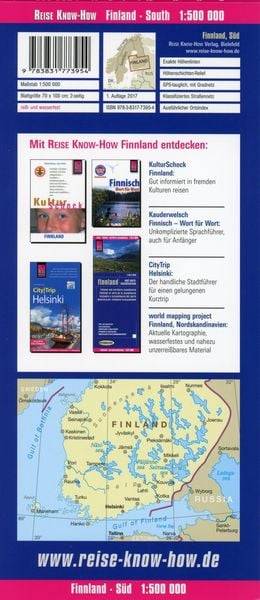Reise Know-How Landkarte Finnland, Süd (1:500.000)