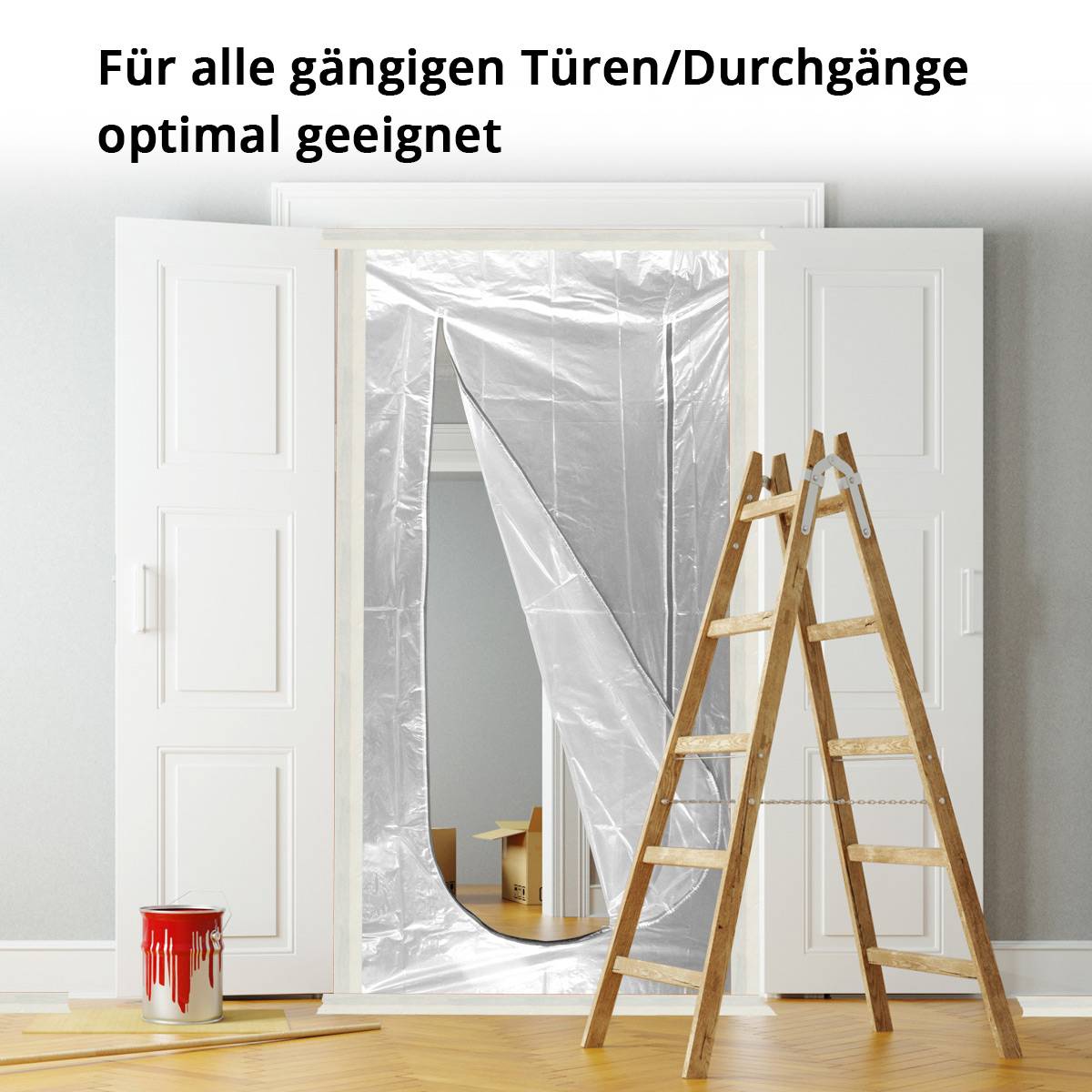 STAHLWERK Staubschutztür 3er Set U-Form Staubtür Schmutzschleuse Staubvorhang