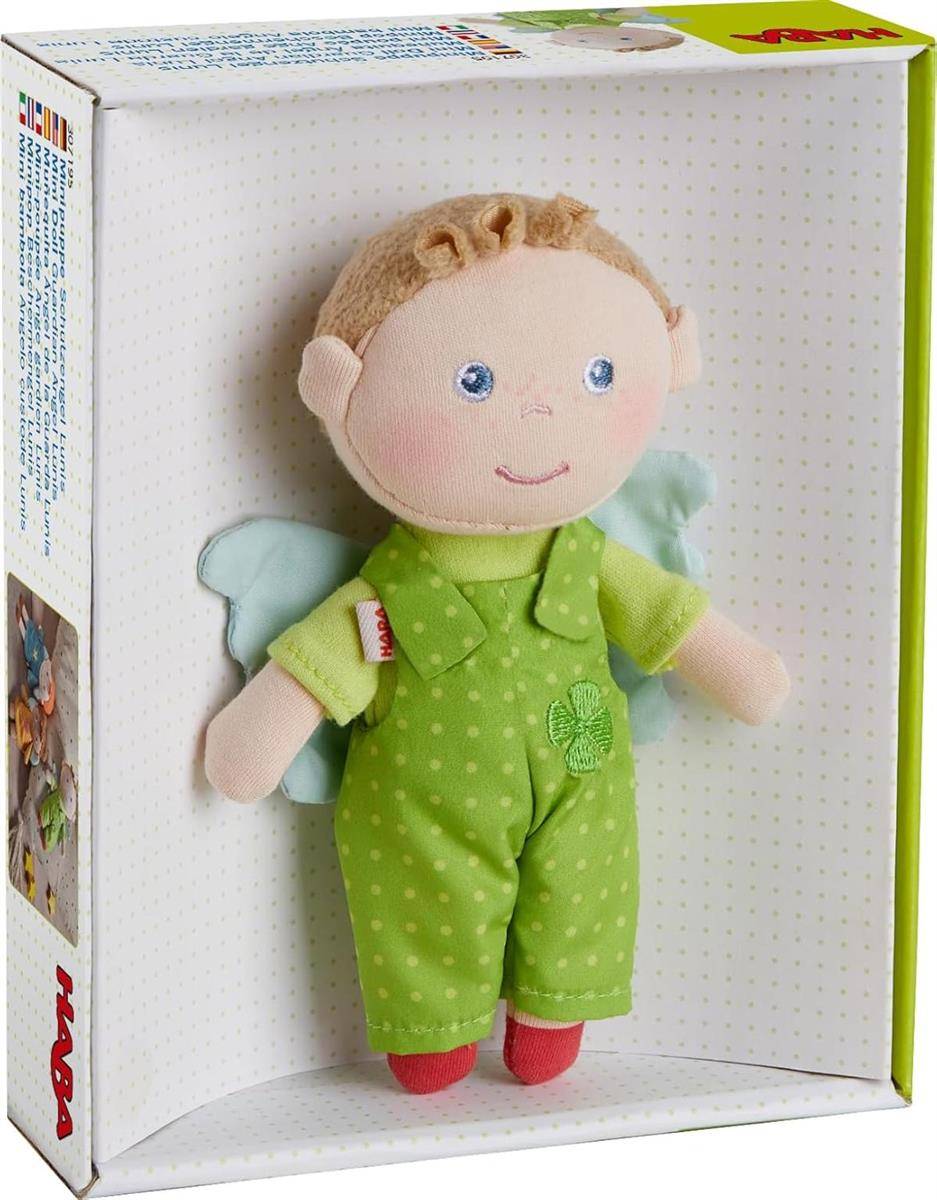 HABA Minipuppe Schutzengel Lunis 17 cm Stoffpuppe abnehmebare Kleidung1307195001