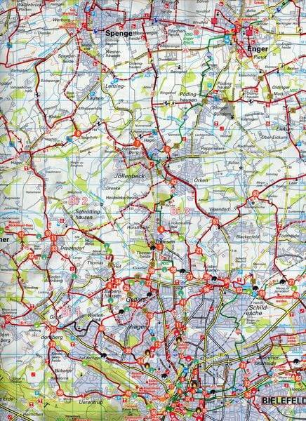 Radwanderkarte BVA Radwandern in Bielefeld und Umgebung 1:50.000, reiß- und wetterfest, GPS-Tracks Download