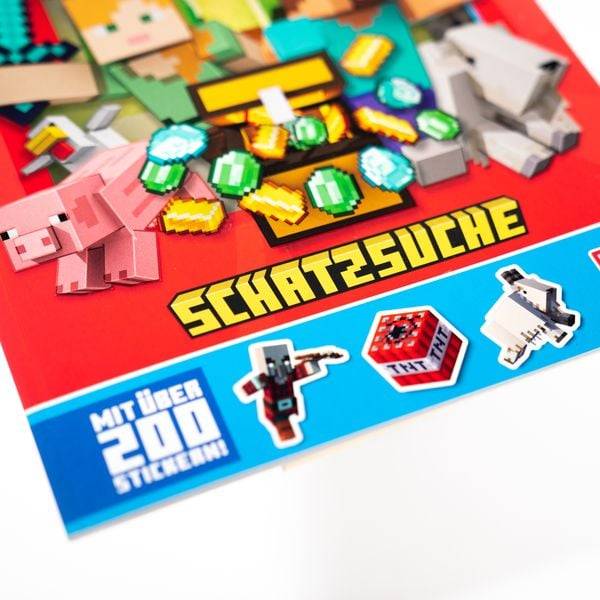 Minecraft Stickerbuch Schatzsuche