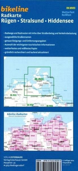 Radkarte Rügen Stralsund Hiddensee (RK-MV03)